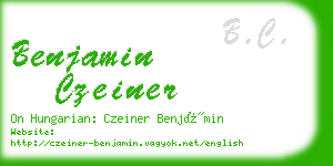 benjamin czeiner business card